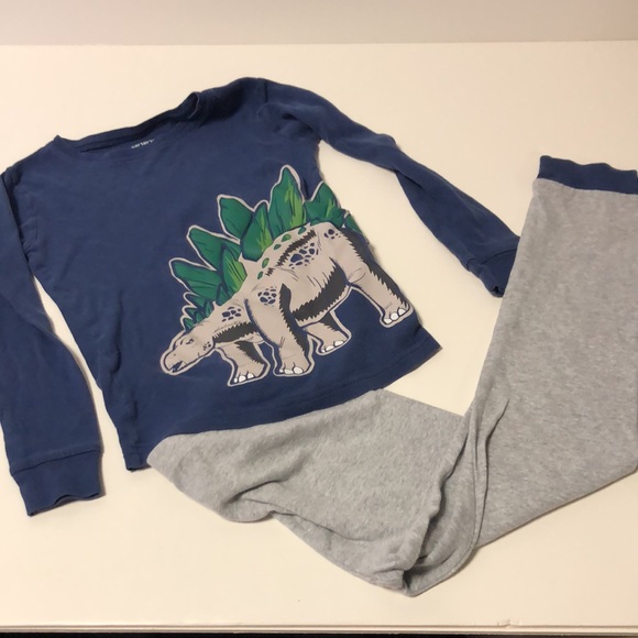 Carter’s Stegosaurus 8/8A LS w/long pants Pajama Set - Picture 2 of 4